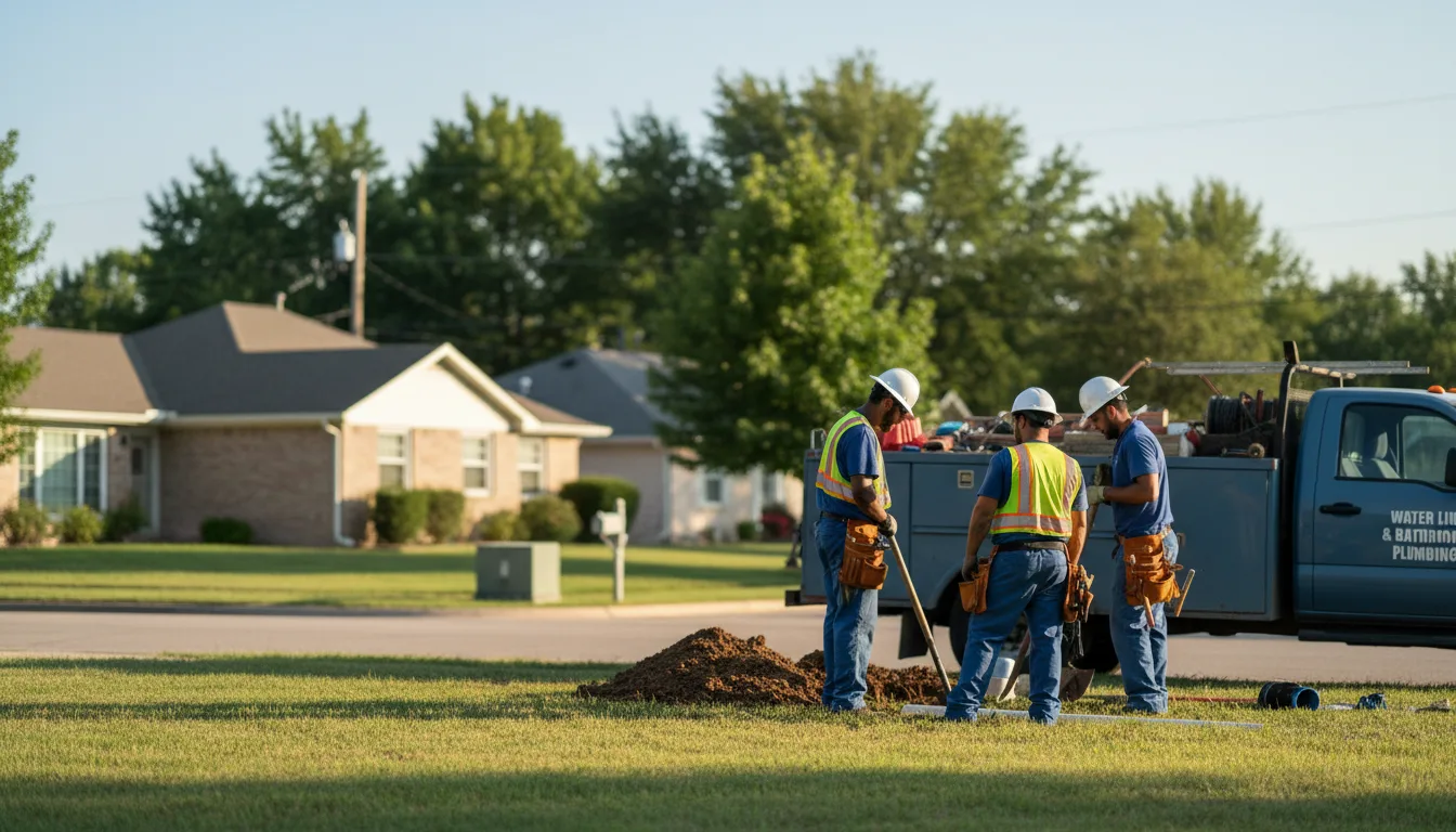 Residential water line and bathroom plumbing service in Solen, ND